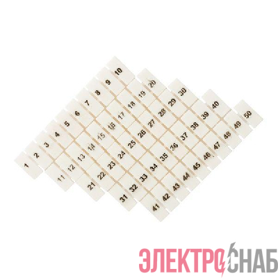Маркеры для ST 1.5 с нумерацией 1-50 (уп.100шт) EKF zb-st-1.5-1-50