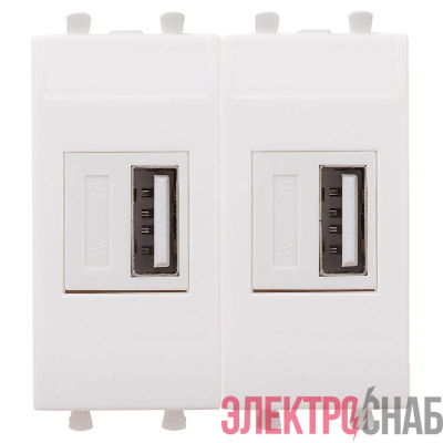 Устройство зарядное USB 2мод. 2.1А Avanti "Белое облако" DKC 4400542
