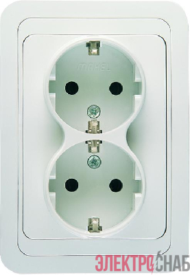 Розетка 2-м Mimoza с заземл. Makel 12057