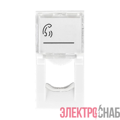 Вставка 22.5х45 на 1 мод. Mosaic с прозр. шторкой и увеличенным окном маркировки бел. Rexant 03-0160