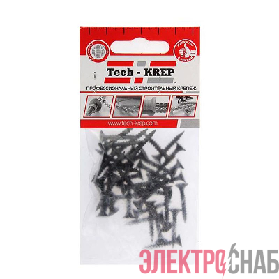 Саморез гипсокартон-металл 3.5х25 (пакет) (уп.40шт) Tech-Krep/Zitar 102378
