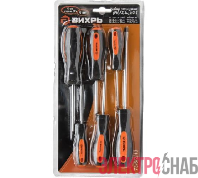 Набор отверток (PH PZ SL) НО 6 Вихрь 73/6/2/13