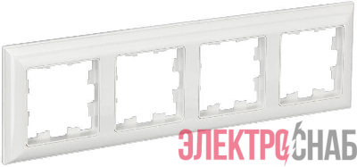 Рамка 4-м BRITE РУ-4-Бр бел./бел. IEK BR-M42-12-K01