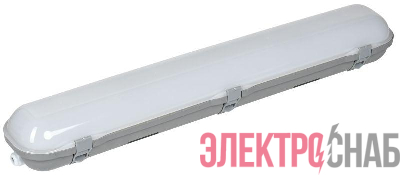 Светильник ДСП 1327 20Вт 6500К IP65 600мм пласт. сер. IEK LT-DSP0-1327-020-65-K01