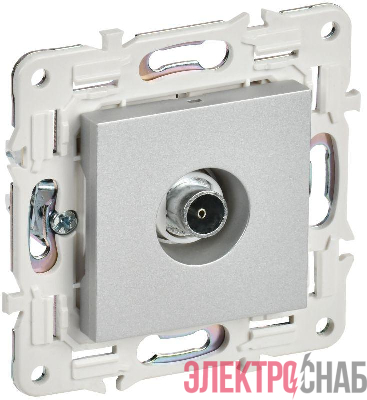 Розетка TV оконечная SKANDY SK-A12S серебр. IEK SK-A10-O-K23