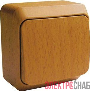 Выключатель 1-кл. ОП Этюд Дача 10А IP20 бук SE BA10-001T