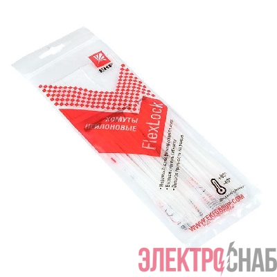 Хомут P6.6 2.5х80 FlexLock стандартный бел. (уп.100шт) PROxima EKF plc-fl-ctsw-2.5x80
