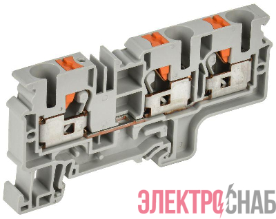 Колодка клеммная CP-MC 3 вывода 10кв.мм сер. IEK YCT22-00-3-K03-010