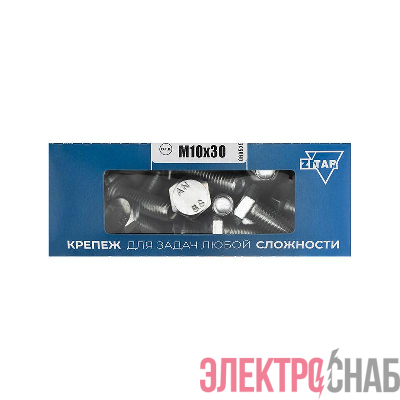 Болт с шестигранной головкой М10х30 DIN 933 оцинк. (уп.20шт) Tech-Krep/Zitar 105215