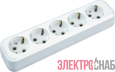 Колодка удлинителя 5-м с заземл. 61 588 NCA-BL01-05-E-WH АБС-пластик Navigator 61588