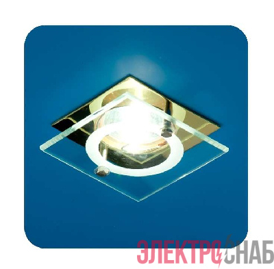 Светильник Quartz 51 4 04 с накладным стеклом квадрат. MR16 зол. ИТАЛМАК IT8061
