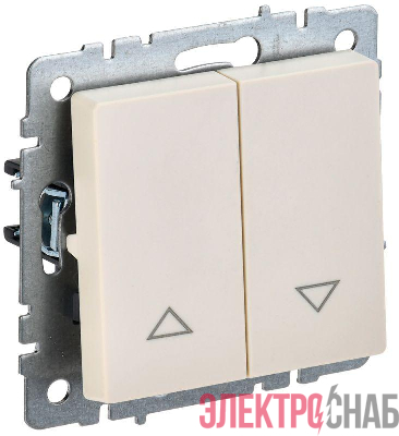 Выключатель жалюзи СП BRITE ВС10-1-5-БрКр 10А механизм беж. IEK BR-V15-0-10-K10