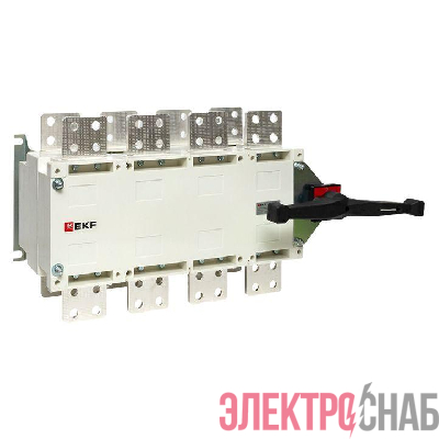 Рубильник-переключатель 4п 1600А с рукояткой управления для прямой установки PowerSwitch EKF pscs-1600-4