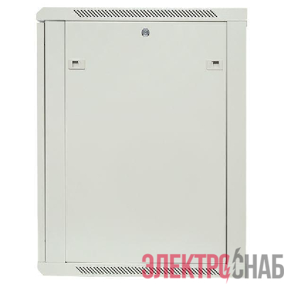 Шкаф настенный 19дюйм TERACOM PRO 15U 600600мм дверь стеклянная с замком-ручкой сер. EKF TRP-WLL-1566-40G