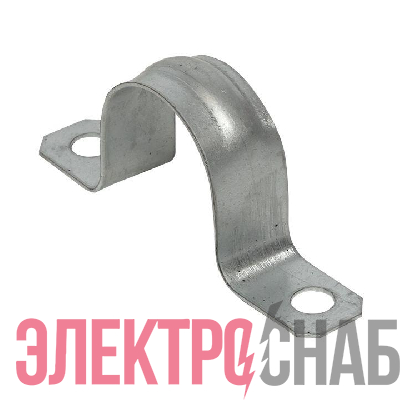 Скоба крепежная двухлапковая d25-26мм метал. (уп.10шт) PROxima EKF sm-2-25-26-r