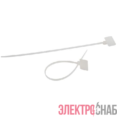 Хомут кабельный 2.5х200 с площадкой для маркировки 25х15 NO-225-320 бел. (уп.50шт) Эра Б0066063