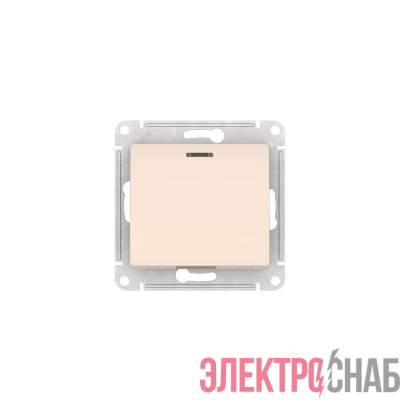 Переключатель 1-кл. Glossa (сх. 6а) 10AX с подсветкой быстрозажим. клем. механизм беж. SE GSL000263S