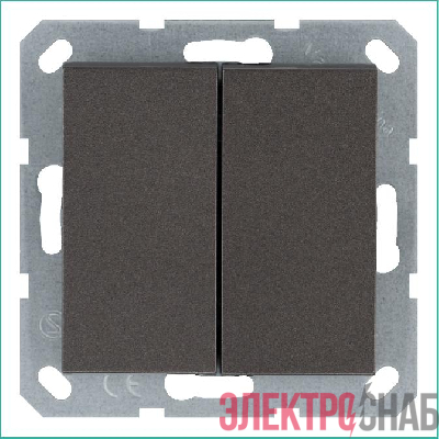 Переключатель проходной 2-кл. 10А IP20 механизм мокко Jasmart G3022Z