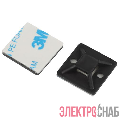 Площадка самоклеящаяся под хомуты 20х20мм NO-225-310 черн. (уп.10шт) Эра Б0066691