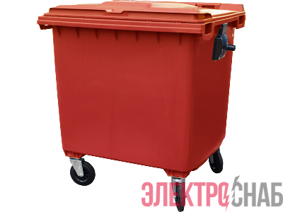 Мусорный контейнер на колёсах (1100 л) красный MGBK-1100 MGBK-1100