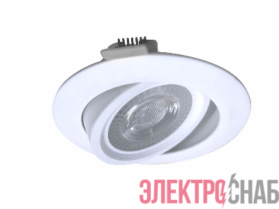 Светильник светодиодный Downlight RR 9Вт 180-265В 4000К кругл. поворотн. панель бел. КОСМОС KDownRR9W4000K