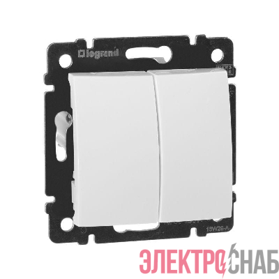 Выключатель 2-кл. СП Valena 10А IP31 250В механизм бел. IEK 774405