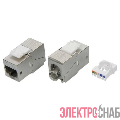 Модуль Keystone RJ45 CAT5E экранир. 90град. (форм-фактор S19) серебр. DKC RNK5EF90TL