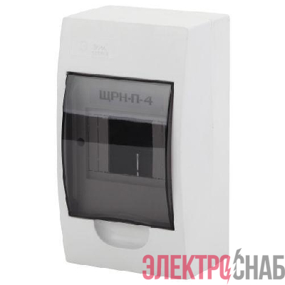 Бокс навесной ЩРН-П-4 4мод. IP41 пластик SIMPLE NO-box_simple-plastic_4_surface BOXS04 Эра Б0041521