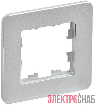 Рамка 1-м BRITE РУ-1-1-Бр метал. алюм. RE IEK BR-M12-M-01-K47
