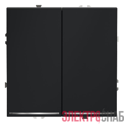 Переключатель проходной 2-кл. СП S70 10А с подсветкой механизм графит Voltum VLS020407