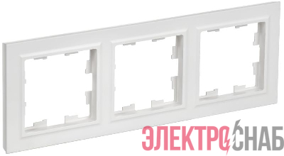Рамка 3-м BRITE РУ-3-БрАБ арктич. бел. IEK BR-M32-K91