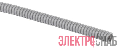 Труба гофрированная ПВХ легкая d16мм с протяжкой сер. (уп.50м) Эра Б0042995