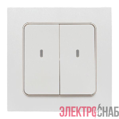 Выключатель 2-кл. Стокгольм Умный беспроводной бел. Zigbee Сonnect EKF RCV-ST2-WS-ZB