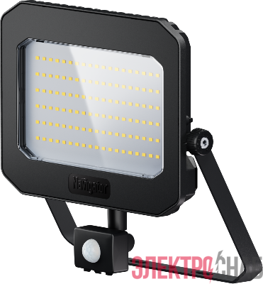 Прожектор светодиодный 95 203 NFL-05-100-6.5K-BL-D110-SNR-LED 100Вт 6500К IP65 12500лм черн. с ИК датчиком движения NAVIGATOR 95203
