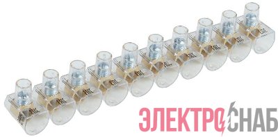 Зажим винтовой концевой изолированный КЗВИ 16кв.мм (10х1) IEK UZVK-16-10