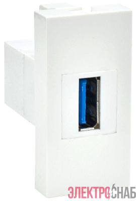 Розетка 1мод. USB A 3.0 РКЮ-10-00-П бел. PRIMER IEK PR-KK40D-RU-0-1-A3-K01