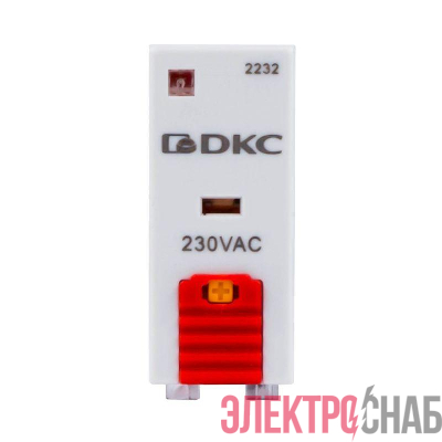 Реле одиночное 230В AC 1 перекидн. контакт тестовая кнопка DKC IR-230AC-1CO-D