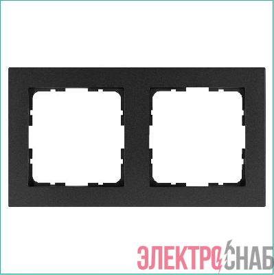 Рамка 2-м G-Classic антрацит Jasmart G1002B