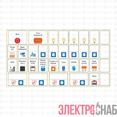 Наклейка модульная малый комплект с инд. ШК 110х200 PROxima EKF mn-1-1-x