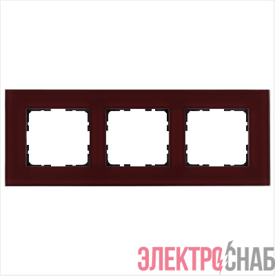 Рамка 3-м G-Glass стекло гранат. JasmartG1003GH
