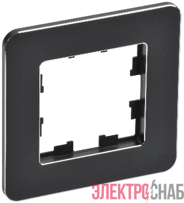 Рамка 1-м BRITE РУ-1-1-Бр метал. черн. RE IEK BR-M12-M-01-K02