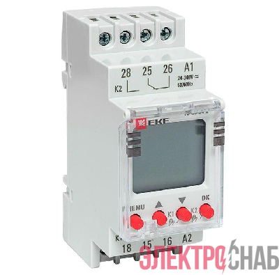 Таймер электронный двухканальный ТЭ-80 24-230В EKF te-80-24-2
