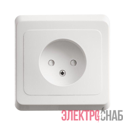 Розетка 1-м СП Этюд 16А IP20 250В без заземл. защ. шторки бел. SE PC16-002B