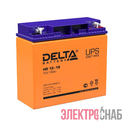 Аккумулятор UPS 12В 18А.ч Delta HR 12-18