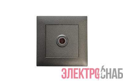 Розетка TV проходная Karea RIZZ STAR дым. металлик Makel 88050007