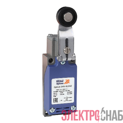 Выключатель концевой OptiLiS D4V-8104Z рычаг метал. с роликом пластик. XCKP2118P16 КЭАЗ 365290