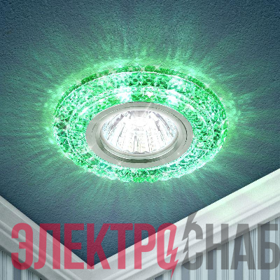 Светильник DK LD3 SL/WH+GR декор cо светодиодной подсветкой (белый+зеленый) прозр. ЭРА Б0019204
