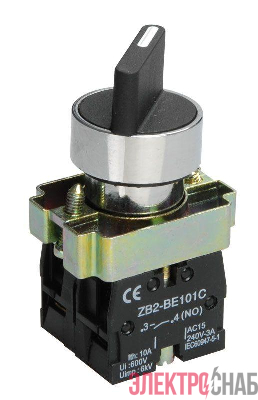 Переключатель LAY5-BD33 на 3 полож. 2НО черн. I-O-II станд. ручка IEK BSW60-BD-3-K02