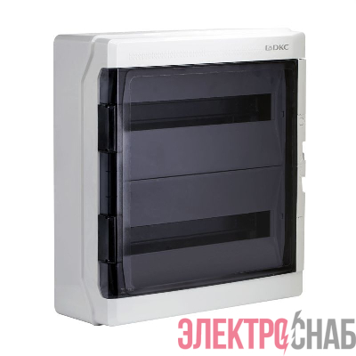 Щиток настенный ЩРн-п-36 36мод. IP65 с дверцей с клеммн. блоком 63А сер. DKC RB36W6TGD