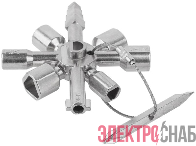 Ключ универсальный для электрошкафов 10-в-1 двусторонняя CrV бита РН2/SL7 FIT 60110